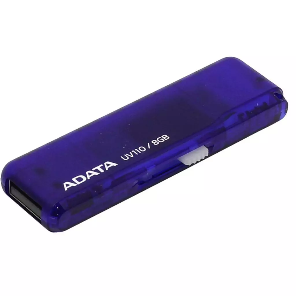 USB флеш накопитель ADATA 8GB DashDrive UV110 Blue USB 2.0 (AUV110-8G-RBL) - 1