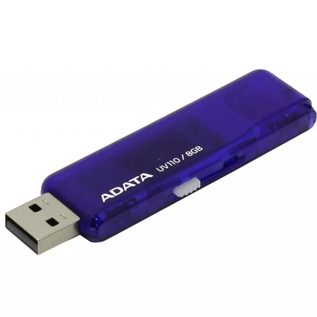 USB флеш накопитель ADATA 8GB DashDrive UV110 Blue USB 2.0 (AUV110-8G-RBL) - 2