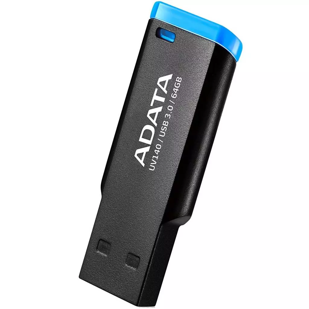 USB флеш накопитель ADATA 64GB UV140 Black-Blue USB 3.0 (AUV140-64G-RBE) - 1 USB флеш накопитель ADATA 64GB UV140 Black-Blue USB 3.0 (AUV140-64G-RBE) - 1