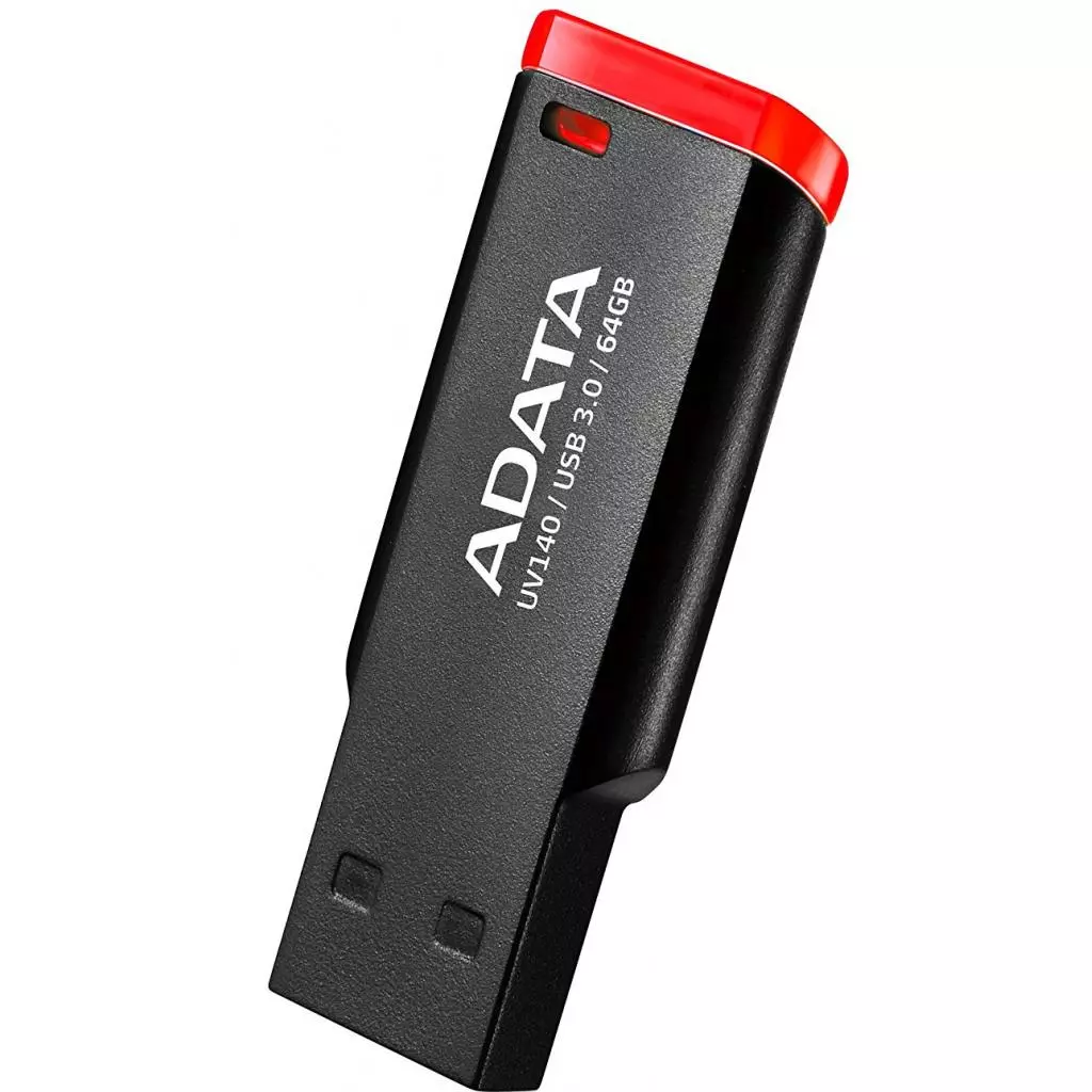 USB флеш накопитель ADATA 64GB UV140 Black-Red USB 3.0 (AUV140-64G-RKD) - 1