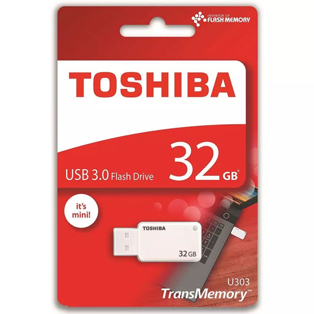 USB флеш накопитель Toshiba 32GB U303 USB 3.0 (THN-U303W0320E4) - 1 USB флеш накопитель Toshiba 32GB U303 USB 3.0 (THN-U303W0320E4) - 1