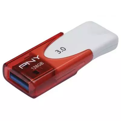 USB флеш накопитель PNY flash 128GB Attache4 Red USB 3.0 (FD128ATT430-EF) - 2
