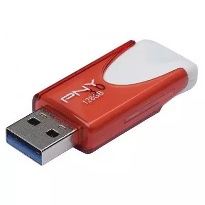 USB флеш накопитель PNY flash 128GB Attache4 Red USB 3.0 (FD128ATT430-EF) - 3