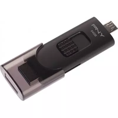 USB флеш накопитель PNY flash 64GB OTG Duo-Link For Android Black USB 3.0 (FD64GOTGX30K-EF) - 1 USB флеш накопитель PNY flash 64GB OTG Duo-Link For Android Black USB 3.0 (FD64GOTGX30K-EF) - 1