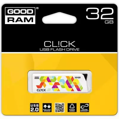 USB флеш накопитель Goodram 32GB Click White USB 2.0 (PD32GH2GRCLWR9) - 5 USB флеш накопитель Goodram 32GB Click White USB 2.0 (PD32GH2GRCLWR9) - 5