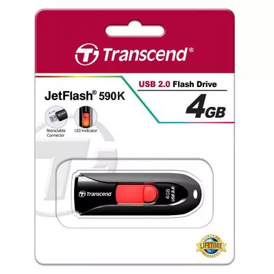 USB флеш накопитель Transcend 4GB JetFlash 590 Black USB 2.0 (TS4GJF590K) - 4 USB флеш накопитель Transcend 4GB JetFlash 590 Black USB 2.0 (TS4GJF590K) - 4