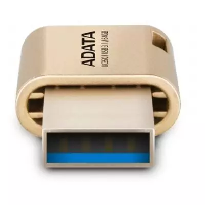 USB флеш накопитель ADATA 16GB UC350 Gold USB 3.1/Type-C (AUC350-16G-CGD) - 2 USB флеш накопитель ADATA 16GB UC350 Gold USB 3.1/Type-C (AUC350-16G-CGD) - 2