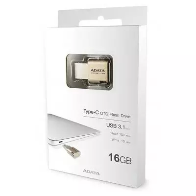 USB флеш накопитель ADATA 16GB UC350 Gold USB 3.1/Type-C (AUC350-16G-CGD) - 7 USB флеш накопитель ADATA 16GB UC350 Gold USB 3.1/Type-C (AUC350-16G-CGD) - 7