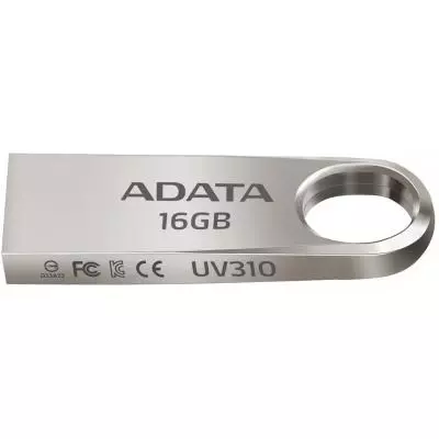 USB флеш накопитель ADATA 16GB UV310 Metal Silver USB 3.1 (AUV310-16G-RGD) - 2 USB флеш накопитель ADATA 16GB UV310 Metal Silver USB 3.1 (AUV310-16G-RGD) - 2