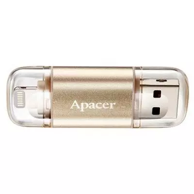 USB флеш накопитель Apacer 32GB AH190 Gold USB 3.1/Lightning (AP32GAH190C-1)