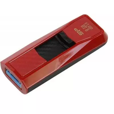 USB флеш накопитель Silicon Power 8GB Blaze B50 Red USB 3.0 (SP008GBUF3B50V1R) - 3