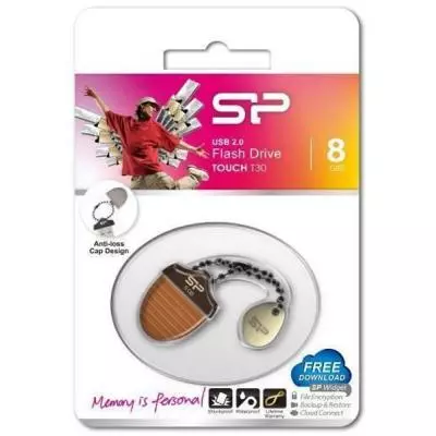 USB флеш накопитель Silicon Power 8GB Touch T30 Huzelnut USB 2.0 (SP008GBUF2T30V1E) - 3 USB флеш накопитель Silicon Power 8GB Touch T30 Huzelnut USB 2.0 (SP008GBUF2T30V1E) - 3