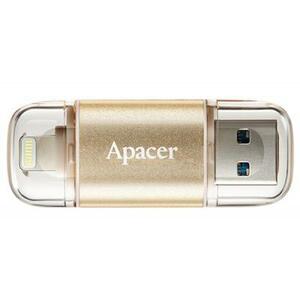 USB флеш накопитель Apacer 128GB AH190 Gold USB 3.1/Lightning (AP128GAH190C-1)