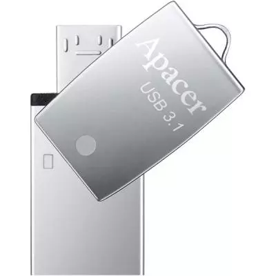 USB флеш накопитель Apacer 8GB AH750 Silver USB 3.1 OTG (AP8GAH750S-1) - 1