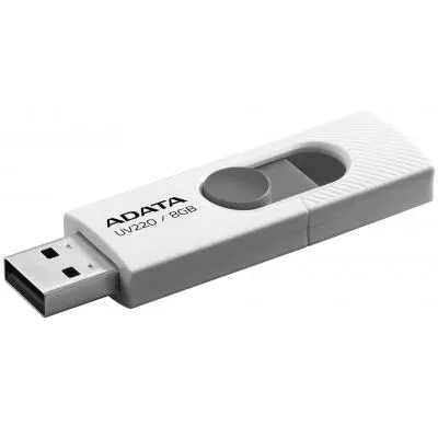 USB флеш накопитель ADATA 8GB UV220 White/Gray USB 2.0 (AUV220-8G-RWHGY) - 1 USB флеш накопитель ADATA 8GB UV220 White/Gray USB 2.0 (AUV220-8G-RWHGY) - 1