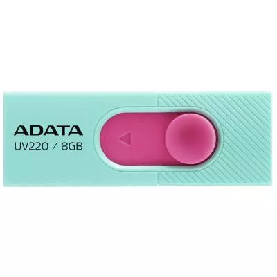 USB флеш накопитель ADATA 8GB UV220 Green/Pink USB 2.0 (AUV220-8G-RGNPK)