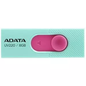 USB флеш накопитель ADATA 8GB UV220 Green/Pink USB 2.0 (AUV220-8G-RGNPK)