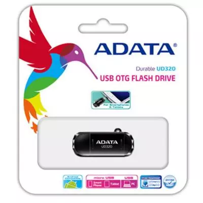 USB флеш накопитель ADATA 64GB UD320 Black USB 2.0 OTG (AUD320-64G-RBK) - 4