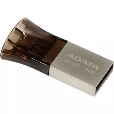 USB флеш накопитель ADATA 8GB UC330 Black USB 2.0 OTG (AUC330-8G-RBK) - 3 USB флеш накопитель ADATA 8GB UC330 Black USB 2.0 OTG (AUC330-8G-RBK) - 3