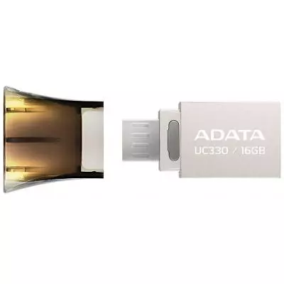 USB флеш накопитель ADATA 16GB UC330 Black USB 2.0 OTG (AUC330-16G-RBK) - 2