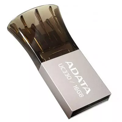 USB флеш накопитель ADATA 16GB UC330 Black USB 2.0 OTG (AUC330-16G-RBK) - 3