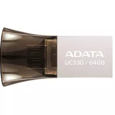 USB флеш накопитель ADATA 64GB UC330 Black USB 2.0 OTG (AUC330-64G-RBK)