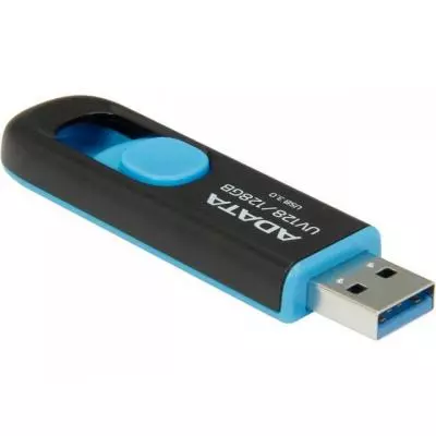 USB флеш накопитель ADATA 128GB UV128 Black/Blue USB 3.1 (AUV128-128G-RBE) - 4 USB флеш накопитель ADATA 128GB UV128 Black/Blue USB 3.1 (AUV128-128G-RBE) - 4