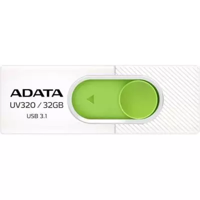 USB флеш накопитель ADATA 32GB UV320 White/Green USB 3.1 (AUV320-32G-RWHGN)