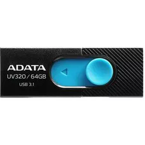 USB флеш накопитель ADATA 64GB UV320 Black/Blue USB 3.1 (AUV320-64G-RBKBL)
