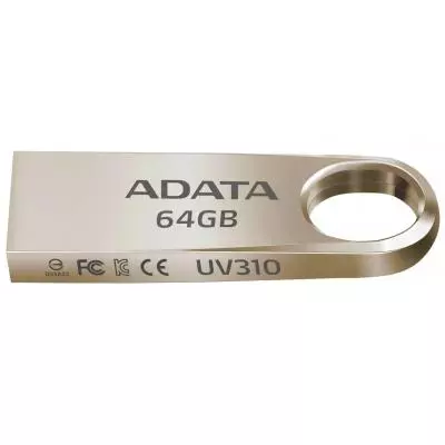 USB флеш накопитель ADATA 64GB UV310 Golden USB 3.1 (AUV310-64G-RGD)