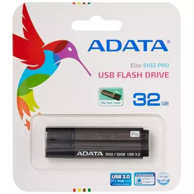 USB флеш накопитель ADATA 32GB S102PRO Gray USB 3.1 (AS102P-32G-RGY) - 4 USB флеш накопитель ADATA 32GB S102PRO Gray USB 3.1 (AS102P-32G-RGY) - 4