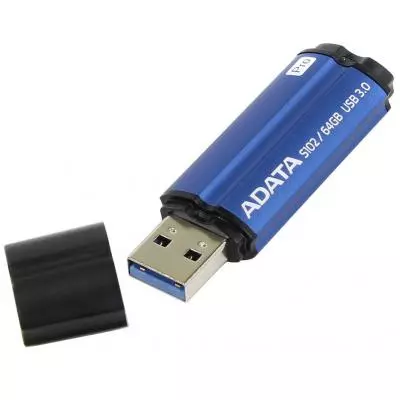 USB флеш накопитель ADATA 64GB S102PRO Blue USB 3.1 (AS102P-64G-RBL) - 3 USB флеш накопитель ADATA 64GB S102PRO Blue USB 3.1 (AS102P-64G-RBL) - 3