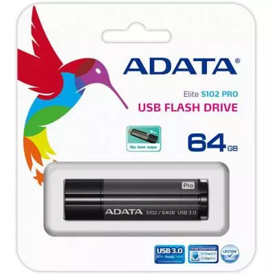 USB флеш накопитель ADATA 64GB S102PRO Gray USB 3.1 (AS102P-64G-RGY) - 4 USB флеш накопитель ADATA 64GB S102PRO Gray USB 3.1 (AS102P-64G-RGY) - 4