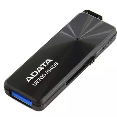 USB флеш накопитель ADATA 64GB UE700 Black USB 3.1 (AUE700-64G-CBK) - 2 USB флеш накопитель ADATA 64GB UE700 Black USB 3.1 (AUE700-64G-CBK) - 2