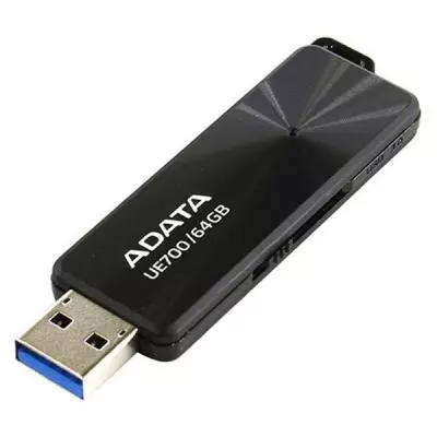 USB флеш накопитель ADATA 64GB UE700 Black USB 3.1 (AUE700-64G-CBK) - 3 USB флеш накопитель ADATA 64GB UE700 Black USB 3.1 (AUE700-64G-CBK) - 3