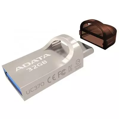 USB флеш накопитель ADATA 32GB UC370 Golden USB 3.1 Type-C (AUC370-32G-RGD) - 2