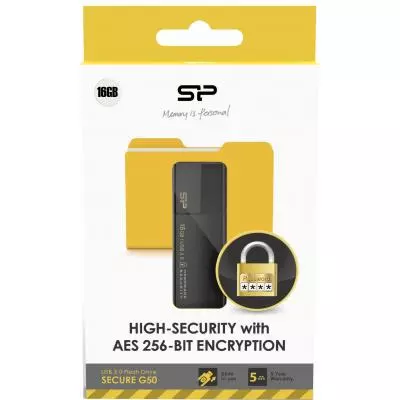 USB флеш накопитель Silicon Power 16GB Secure G50 USB 3.0 (SP016GBUF3G50V1K) - 3