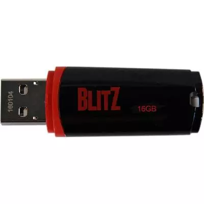 USB флеш накопитель Patriot 16GB Blitz Black USB 3.1 (PSF16GBLZ3BUSB) - 1