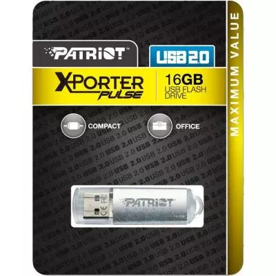 USB флеш накопитель Patriot 16GB Xporter Pulse Silver USB 2.0 (PSF16GXPPUSB) - 3