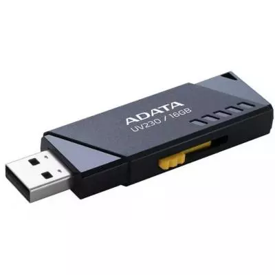 USB флеш накопитель ADATA 16GB UV230 Black USB 2.0 (AUV230-16G-RBK) - 1