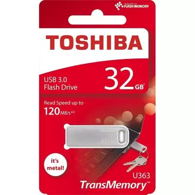 USB флеш накопитель Toshiba 32GB U363 Silver USB 3.0 (THN-U363S0320E4) - 2