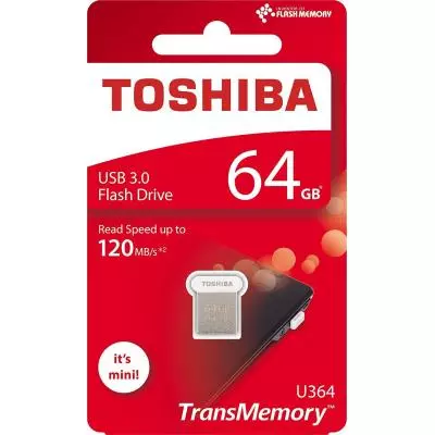 USB флеш накопитель Toshiba 64GB U364 White USB 3.0 (THN-U364W0640E4) - 1