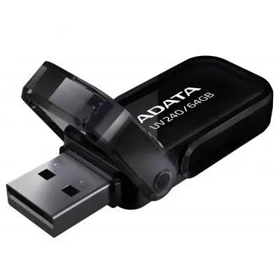 USB флеш накопитель ADATA 64GB UV240 Black USB 2.0 (AUV240-64G-RBK) - 1 USB флеш накопитель ADATA 64GB UV240 Black USB 2.0 (AUV240-64G-RBK) - 1