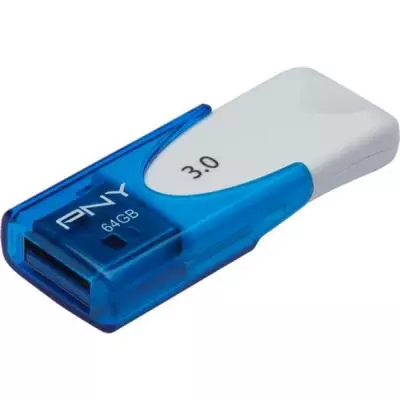 USB флеш накопитель PNY flash 64GB Attache4 Blue USB 3.0 (FD64GATT430-EF) - 1