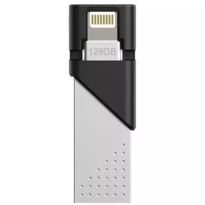 USB флеш накопитель Silicon Power 128GB Z50 Silver USB 3.0/Lightning (SP128GBLU3Z50V1S) - 3