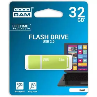 USB флеш накопитель Goodram 32GB UMO2 Green USB 2.0 (UMO2-0320G0R11) - 3 USB флеш накопитель Goodram 32GB UMO2 Green USB 2.0 (UMO2-0320G0R11) - 3