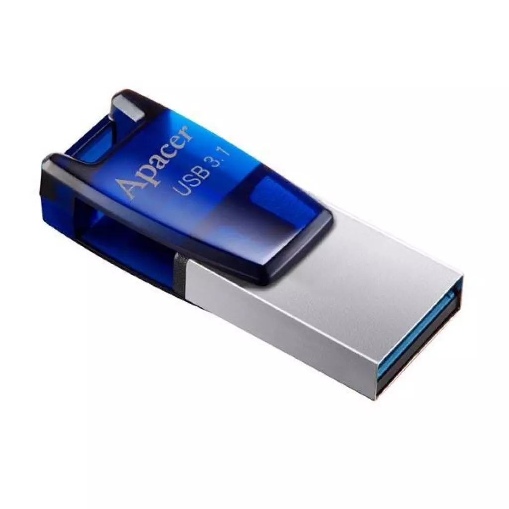 USB флеш накопитель Apacer 8GB AH179 Blue USB 3.1 OTG (AP8GAH179U-1) - 3 USB флеш накопитель Apacer 8GB AH179 Blue USB 3.1 OTG (AP8GAH179U-1) - 3