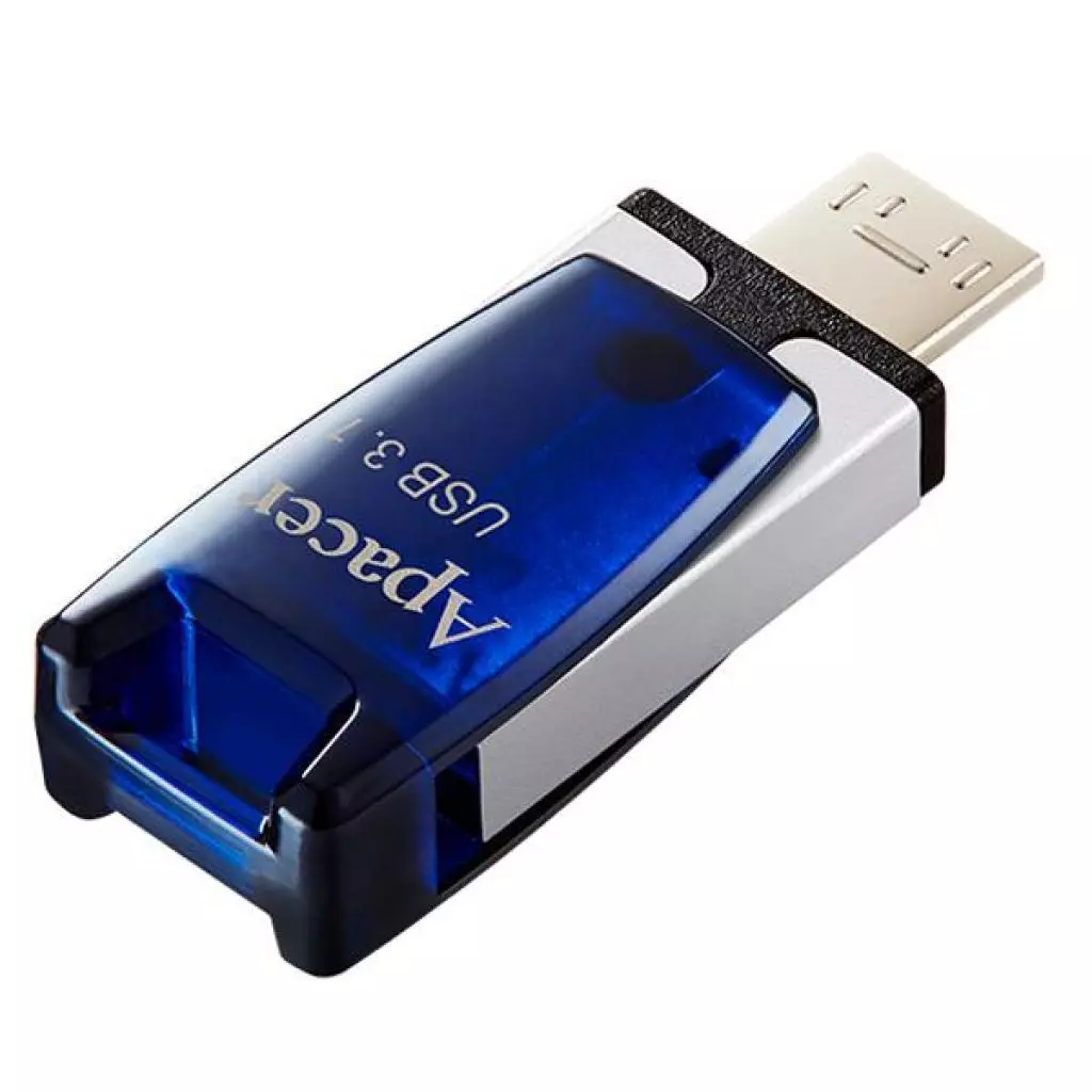 USB флеш накопитель Apacer 8GB AH179 Blue USB 3.1 OTG (AP8GAH179U-1) - 5 USB флеш накопитель Apacer 8GB AH179 Blue USB 3.1 OTG (AP8GAH179U-1) - 5