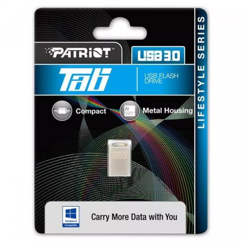 USB флеш накопитель Patriot 128GB TAB Micro Metal USB 3.0 (PSF128GTAB3USB) - 2 USB флеш накопитель Patriot 128GB TAB Micro Metal USB 3.0 (PSF128GTAB3USB) - 2