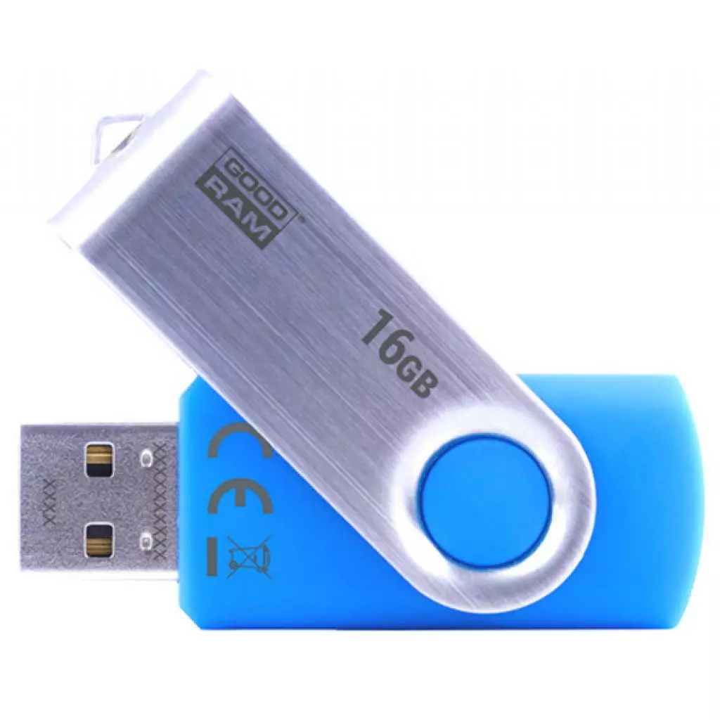 USB флеш накопитель Goodram 16GB Twister Blue USB 2.0 (UTS2-0160NBBLB) - 1 USB флеш накопитель Goodram 16GB Twister Blue USB 2.0 (UTS2-0160NBBLB) - 1